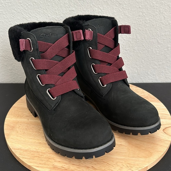 Skechers Gored Lace Hiker Boots - Cypress Big Plans - Picture 6 of 7